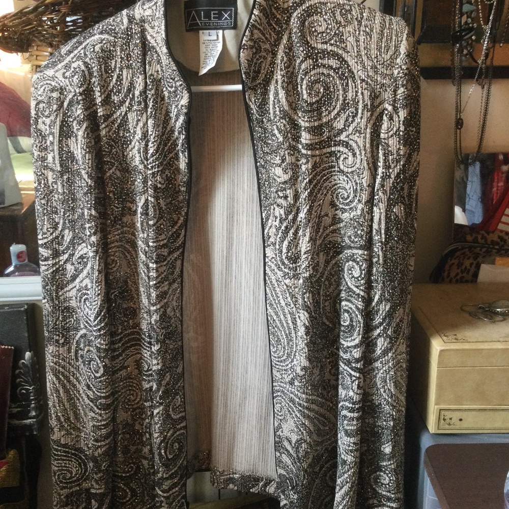 Alex Evenings sparkling paisley evening jacket